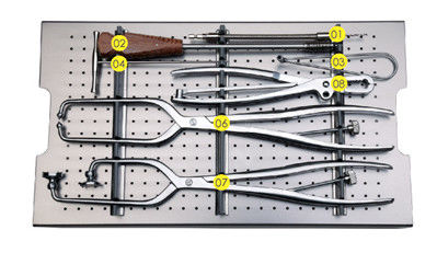 Placa Kit Orthopedic Surgical Instrument Box da reconstrução